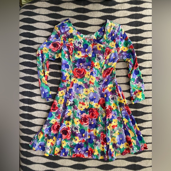 Pat Argenti Collection VTG Silk Dress Size 10 - Picture 10 of 13